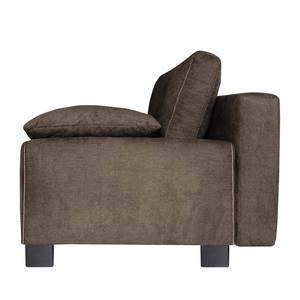 Boxspring-Schlafsofa Dawson Webstoff Dunkelbraun