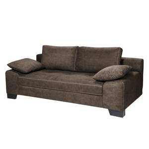 Boxspring-Schlafsofa Dawson Webstoff Dunkelbraun