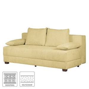 Boxspring-Schlafsofa Dingo I Webstoff Maisgelb