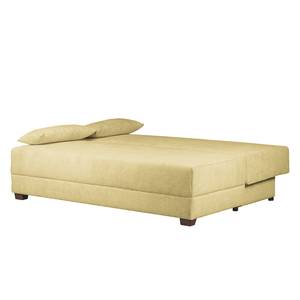 Boxspring-Schlafsofa Dingo I Webstoff Maisgelb