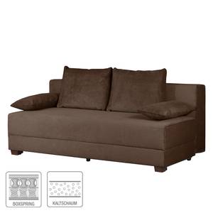 Boxspring-Schlafsofa Dingo II Cord Schokolade/ Braun