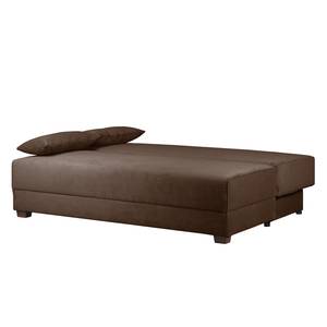 Clic-clac boxspring Dingo II Tissu Marron chocolat