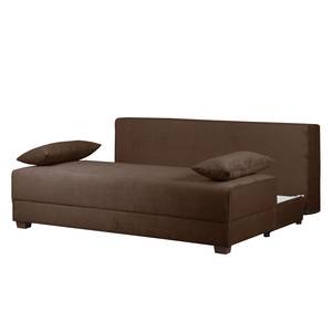 Clic-clac boxspring Dingo II Tissu Marron chocolat