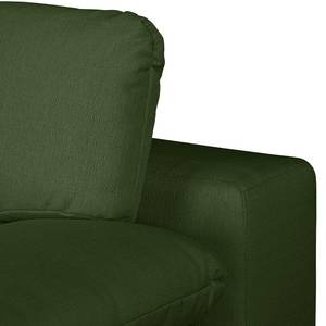 Canapé convertible boxspring Goodlow Tissu structuré - Tissu Polia: Vert vieilli - Avec fonction couchage