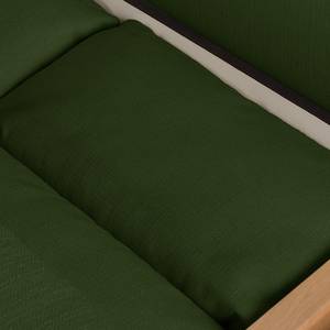 Boxspring-Schlafsofa Goodlow Webstoff Polia: Antikgrün - Mit Schlaffunktion