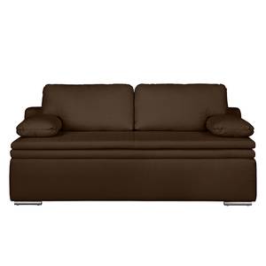 Boxspring-Schlafsofa Goodlow Webstoff Polia: Braun - Mit Schlaffunktion