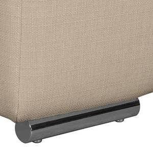 Canapé convertible boxspring Goodlow Tissu structuré - Tissu Polia: Cappuccino - Avec fonction couchage