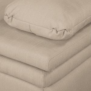 Boxspring-Schlafsofa Goodlow Webstoff Polia: Cappuccino - Mit Schlaffunktion