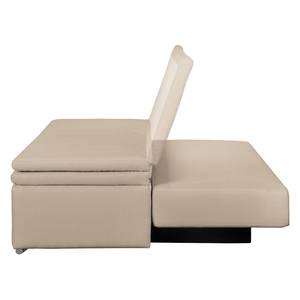 Boxspring-Schlafsofa Goodlow Webstoff Polia: Cappuccino - Mit Schlaffunktion