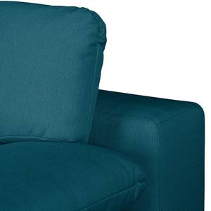 Boxspring-Schlafsofa Goodlow Webstoff Polia: Jeansblau - Mit Schlaffunktion