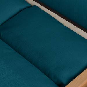 Divano letto boxspring Goodlow Velluto - Tessuto Polia: blu jeans - Funzione letto