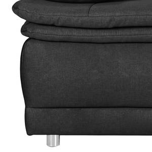 Boxspring-Schlafsofa Linstead Webstoff - Dunkelgrau