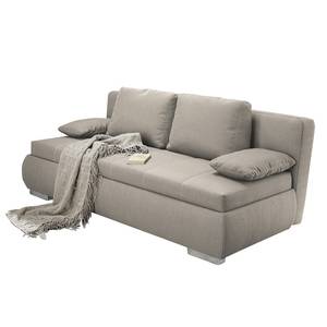 Boxspring-Schlafsofa Madang Webstoff Beige