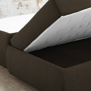 Boxspring-Schlafsofa Madang Webstoff Braun