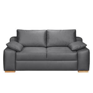 Boxspring-Schlafsofa Mandeville Antiklederlook - Graphit