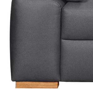 Boxspring-Schlafsofa Mandeville Antiklederlook - Graphit