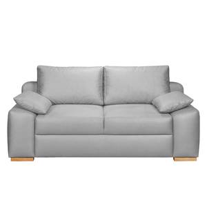 Boxspring-Schlafsofa Mandeville Antiklederlook - Platin