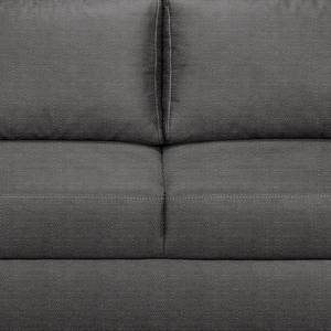 Boxspring-Schlafsofa Mandeville Strukturstoff - Dunkelgrau