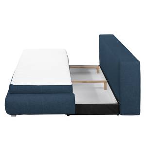 Boxspring-Schlafsofa Manton Webstoff Blau