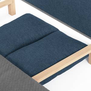 Boxspring-Schlafsofa Manton Webstoff Blau