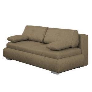 Boxspring-Schlafsofa Manton Webstoff Hellbraun