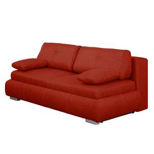 Boxspring-Schlafsofa Manton Webstoff Rot