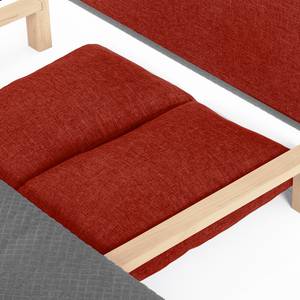 Boxspring-Schlafsofa Manton Webstoff Rot