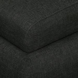 Boxspring-Schlafsofa Manton Webstoff Schwarz