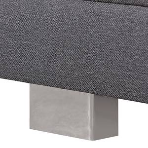 Canapé convertible Boxspring Maren Tissu anthracite / beige