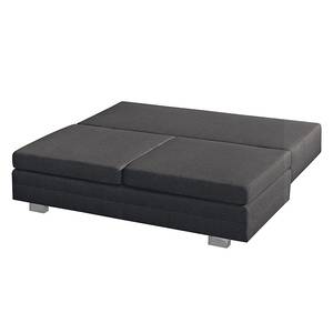 Boxspring Schlafsofa Maren Webstoff Grau/Beige