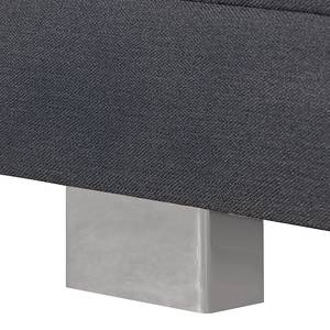 Canapé convertible Boxspring Maren Tissu gris / beige