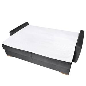 Canapé convertible boxspring Runcorn Aspect cuir vieilli - Graphite