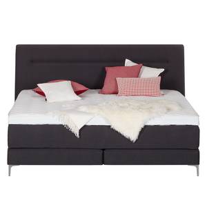 Boxspringbett Almade Webstoff - Anthrazit - 160 x 200cm