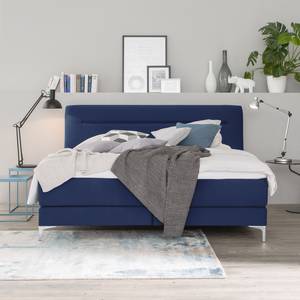 Lit boxspring Almade Tissu - Bleu foncé - 140 x 200cm