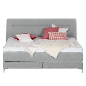 Lit boxspring Almade Tissu - Gris clair - 180 x 200cm