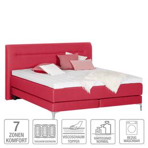 Lit boxspring Almade Tissu - Rouge - 140 x 200cm