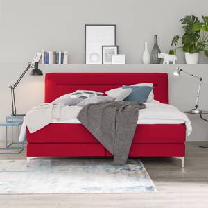 Boxspring Almade geweven stof - Rood - 140 x 200cm