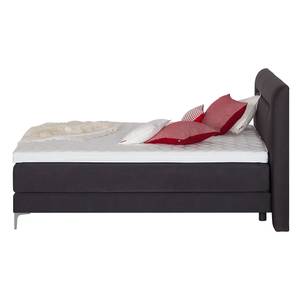 Boxspringbett Almade Webstoff - Anthrazit - 200 x 200cm