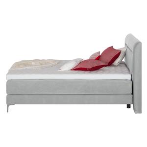 Lit boxspring Almade Tissu - Gris clair - 180 x 200cm