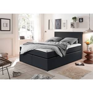 Lit boxspring Ansley (avec surmatelas) Tissu - 140 x 200cm