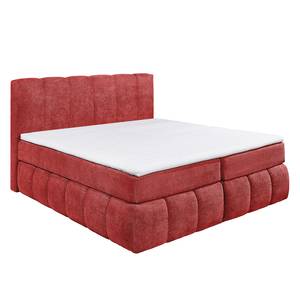 Boxspringbett Arville Microvelours - inkl. Topper - Rot