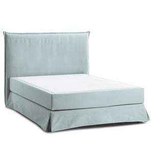 Boxspringbett AVELLINO mit Husse Webstoff - 140 x 200cm - H2