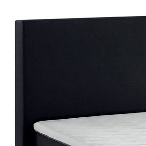 Boxspring Ramona V geweven stof - Zwart - 140 x 200cm