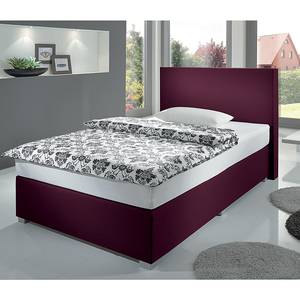 Boxspringbett Ramona V Webstoff - Bordeaux - 140 x 200cm