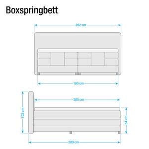 Boxspring Belaja (met elektromotor) inclusief topper geweven stof - Antraciet