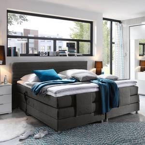 Letto boxspring Belaja Incluso Topper Tessuto - Color antracite