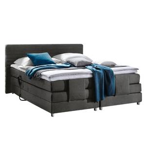 Lit boxspring Belaja Surematelas inclus - Tissu - Anthracite