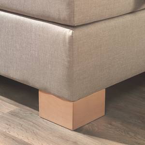 Boxspring Bottna structuurstof - Beige - 100 x 200cm - Koudschuimmatras - H3 medium