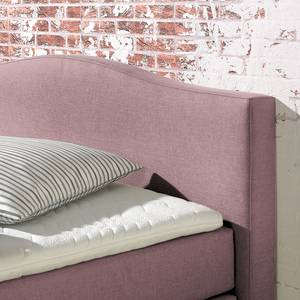 Boxspringbett Bottna Strukturstoff - Altrosa - 160 x 200cm - Tonnentaschenfederkernmatratze - H3