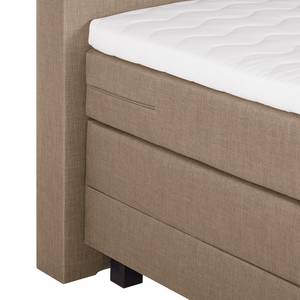 Lit boxspring Brilliant Night Avec moteur électrique - Beige chiné - 160 x 200cm - D2 souple